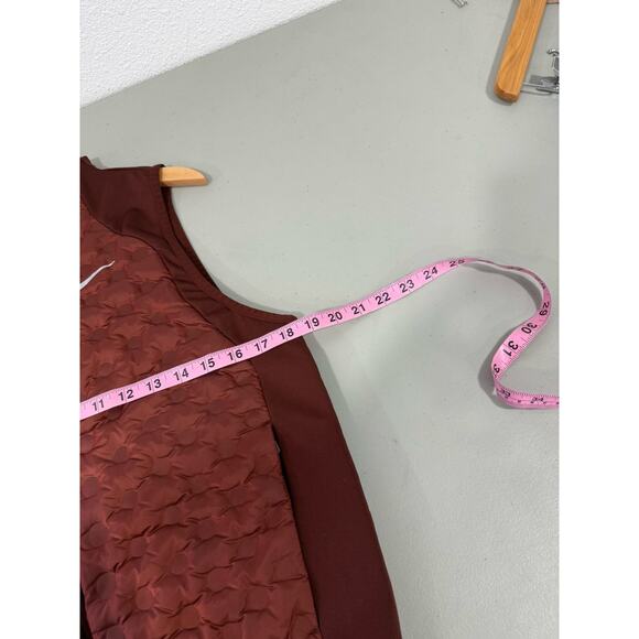 Nike Aeroloft Gilet Womens Medium Brick Red Down Fill Running Vest Body Warmer - Picture 7 of 7